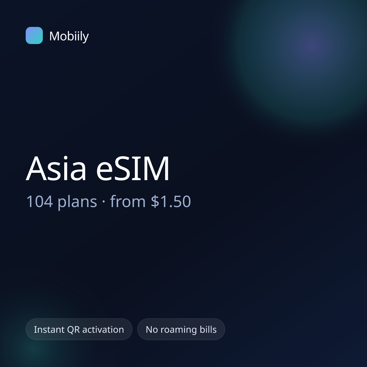 Mobiily Asia eSIM data plans