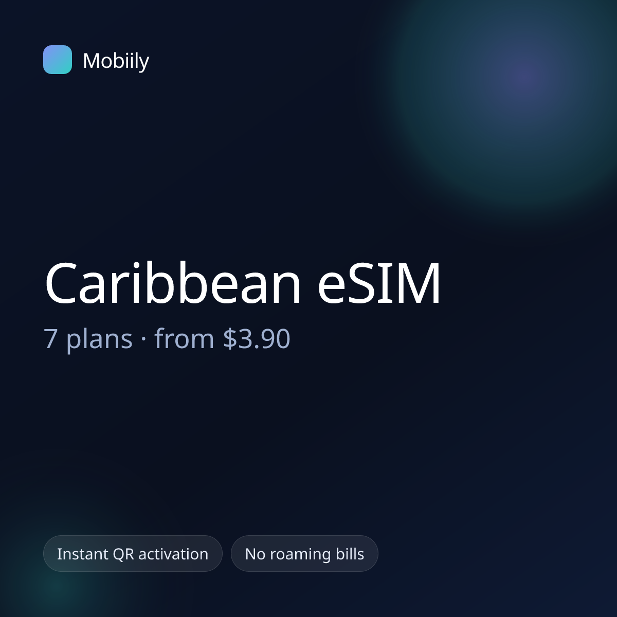 Mobiily Caribbean eSIM data plans