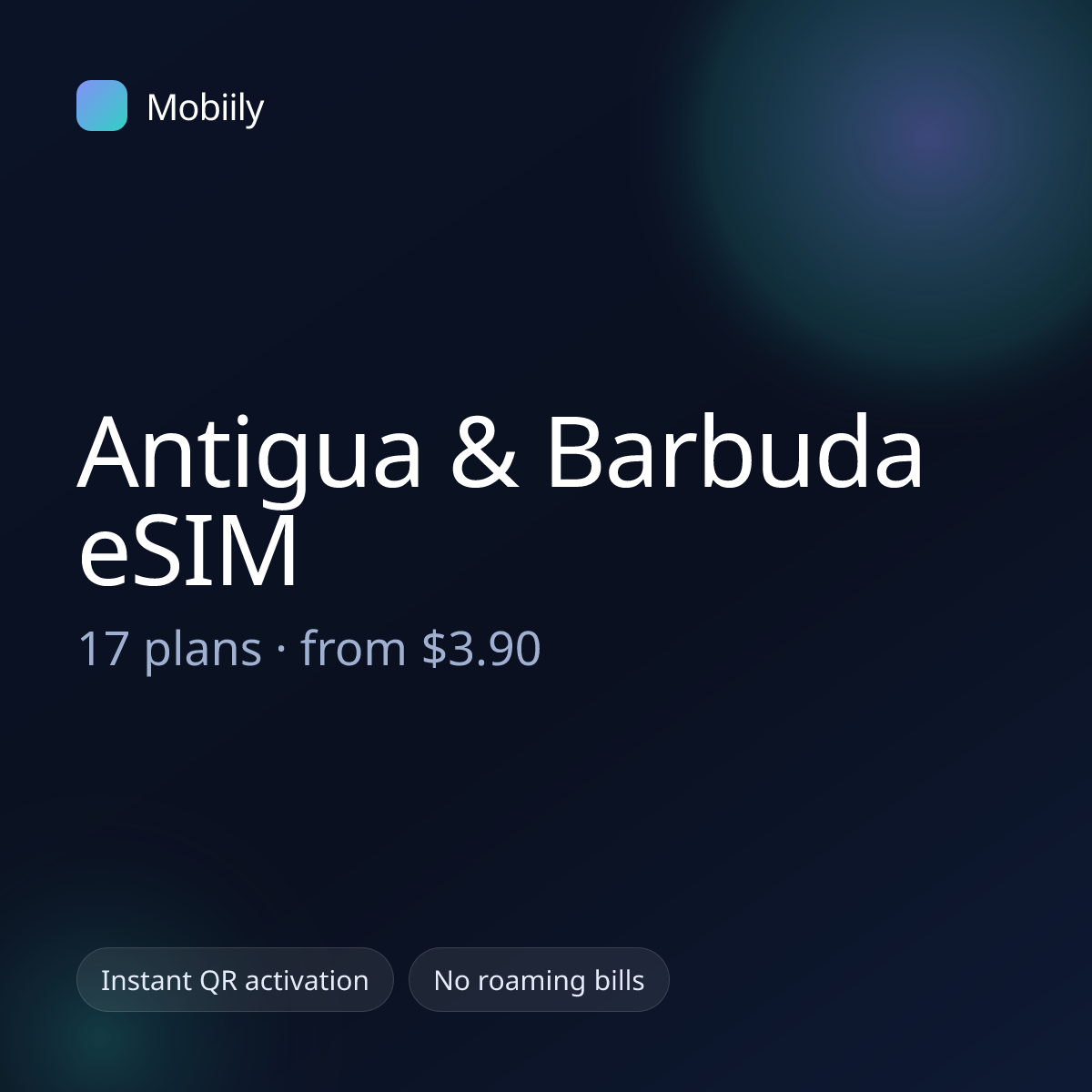 Mobiily Antigua & Barbuda eSIM data plans
