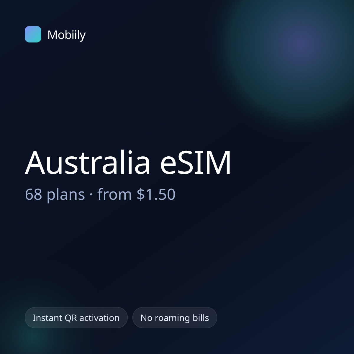 Mobiily Australia eSIM data plans