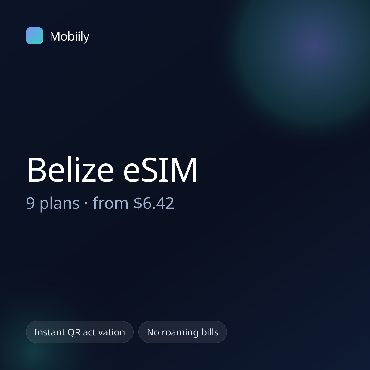 Mobiily Belize eSIM data plans