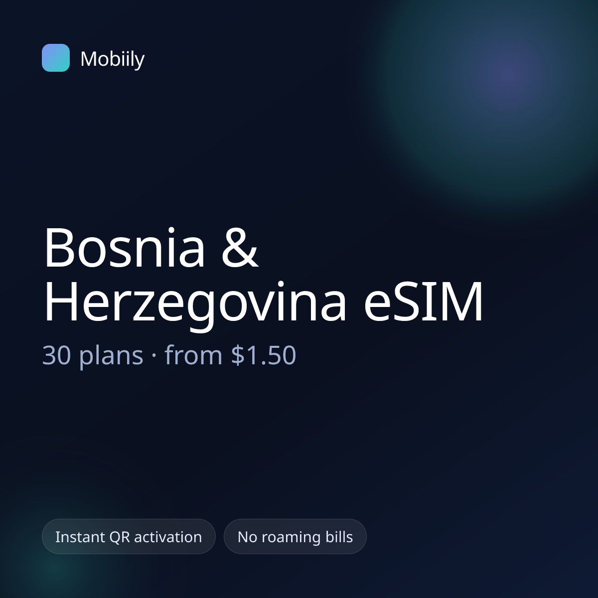Mobiily Bosnia & Herzegovina eSIM data plans