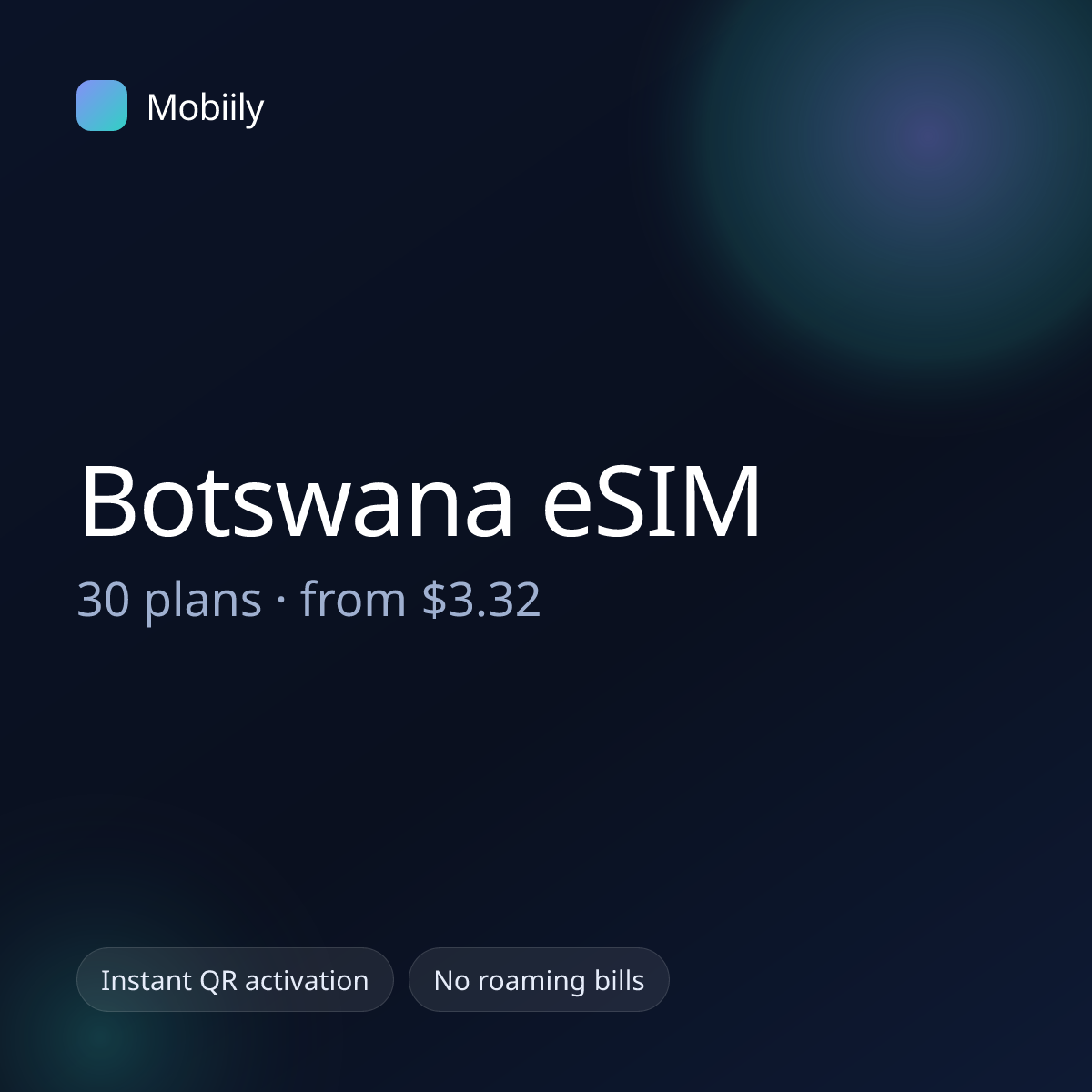 Mobiily Botswana eSIM data plans