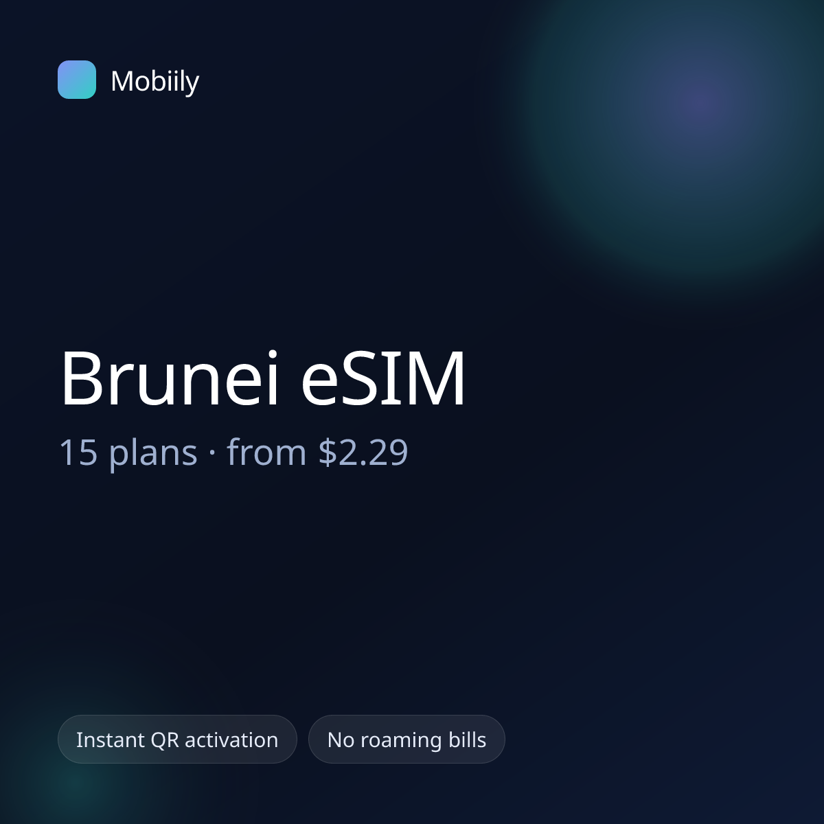 Mobiily Brunei eSIM data plans