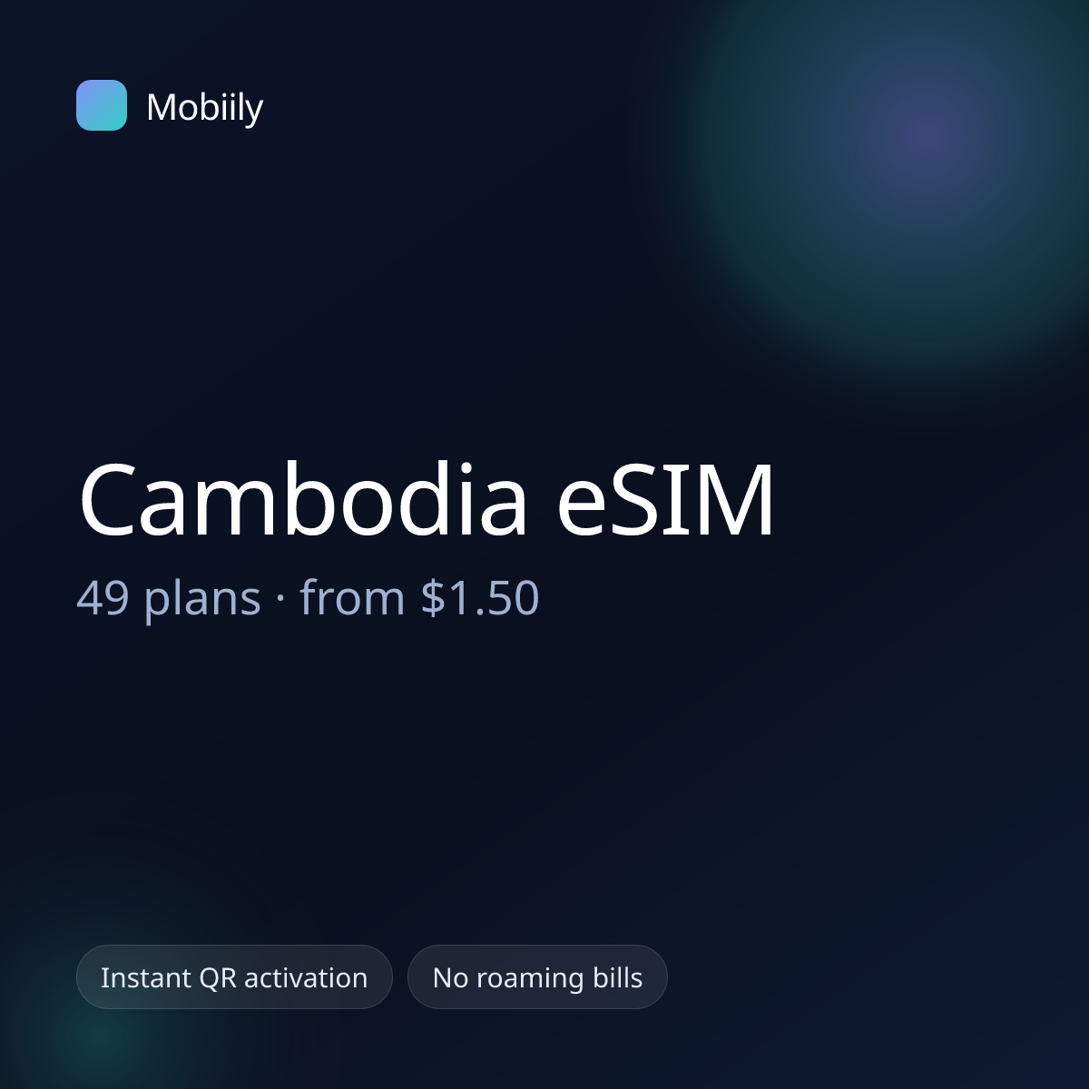 Mobiily Cambodia eSIM data plans