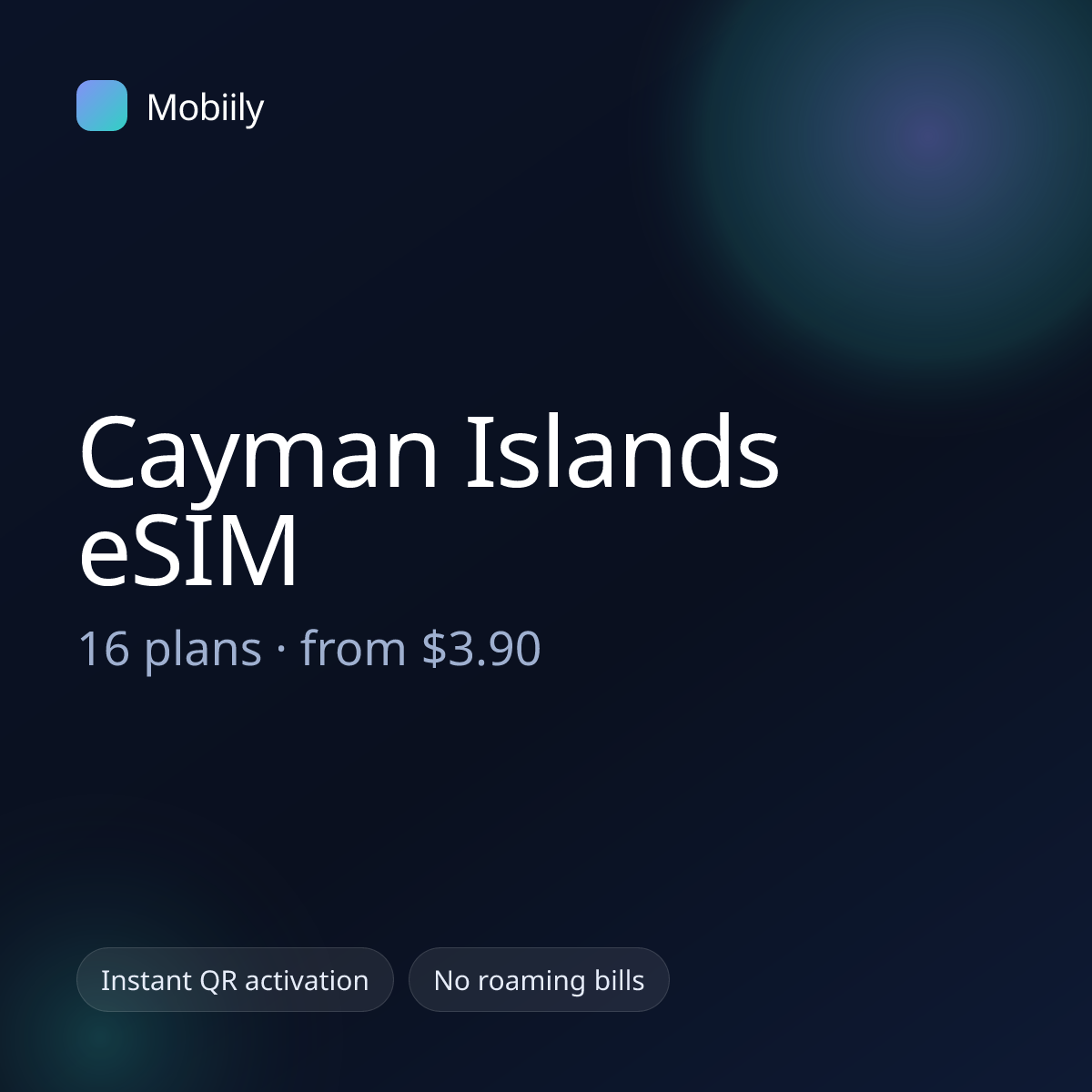 Mobiily Cayman Islands eSIM data plans