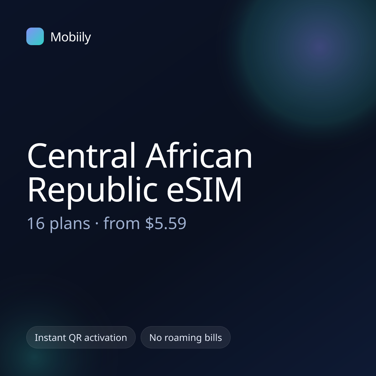 Mobiily Central African Republic eSIM data plans
