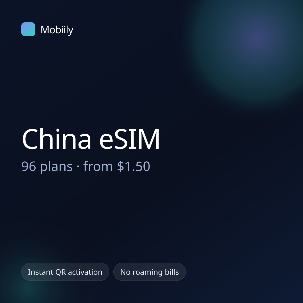 Mobiily China eSIM data plans