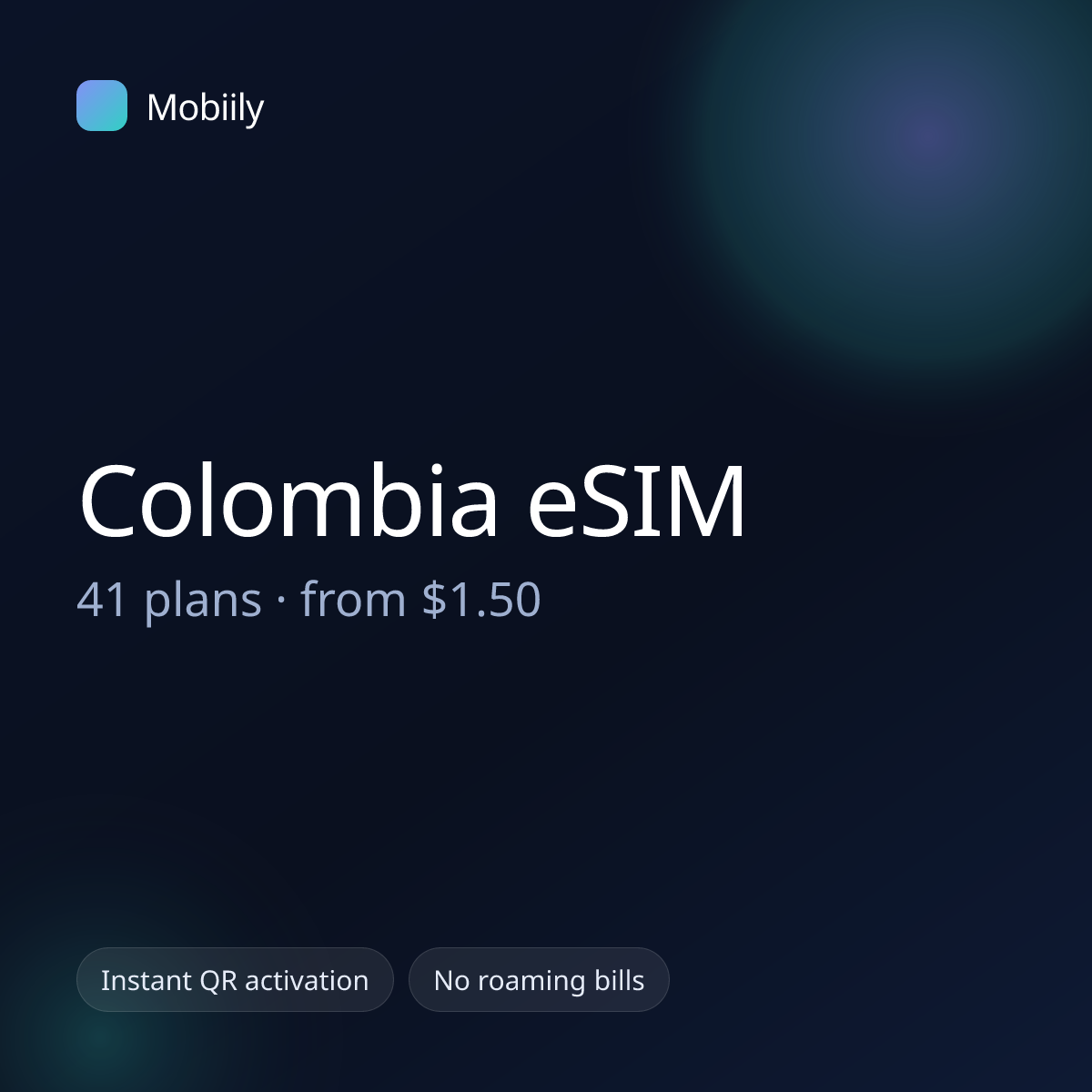Mobiily Colombia eSIM data plans