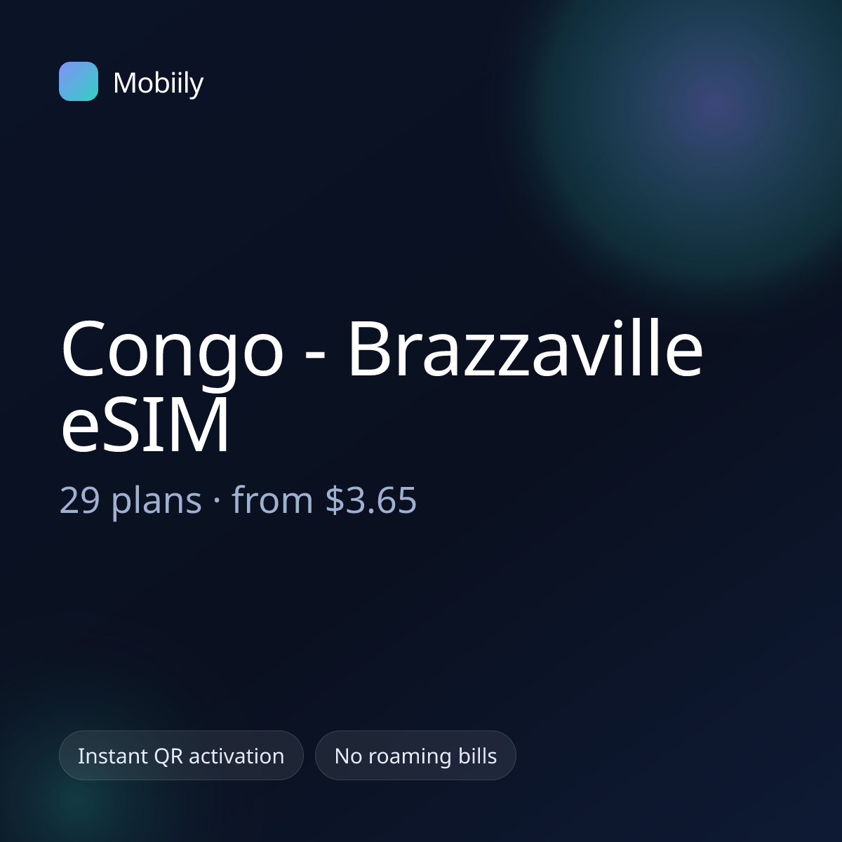 Mobiily Congo - Brazzaville eSIM data plans