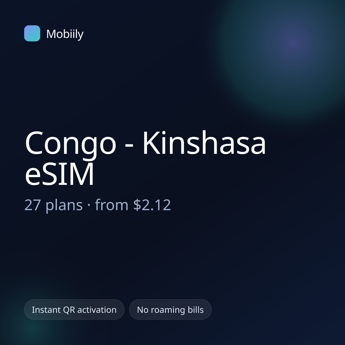 Mobiily Congo - Kinshasa eSIM data plans