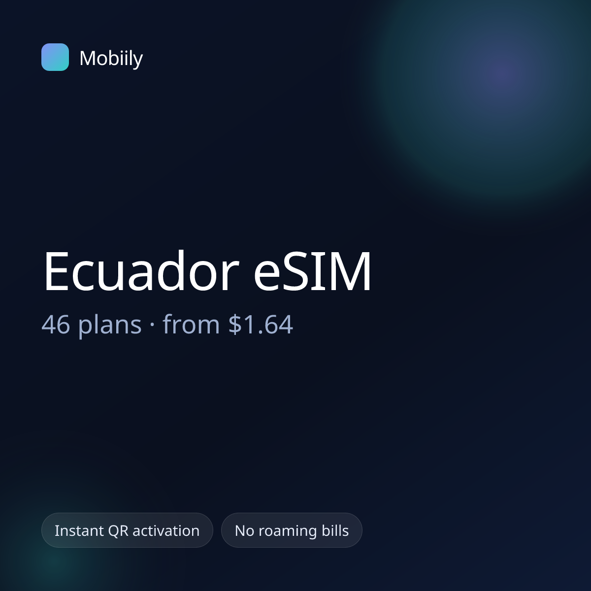 Mobiily Ecuador eSIM data plans