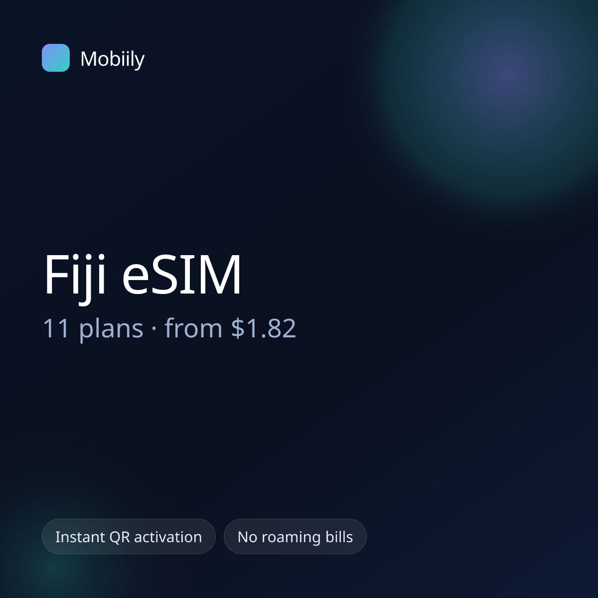 Mobiily Fiji eSIM data plans
