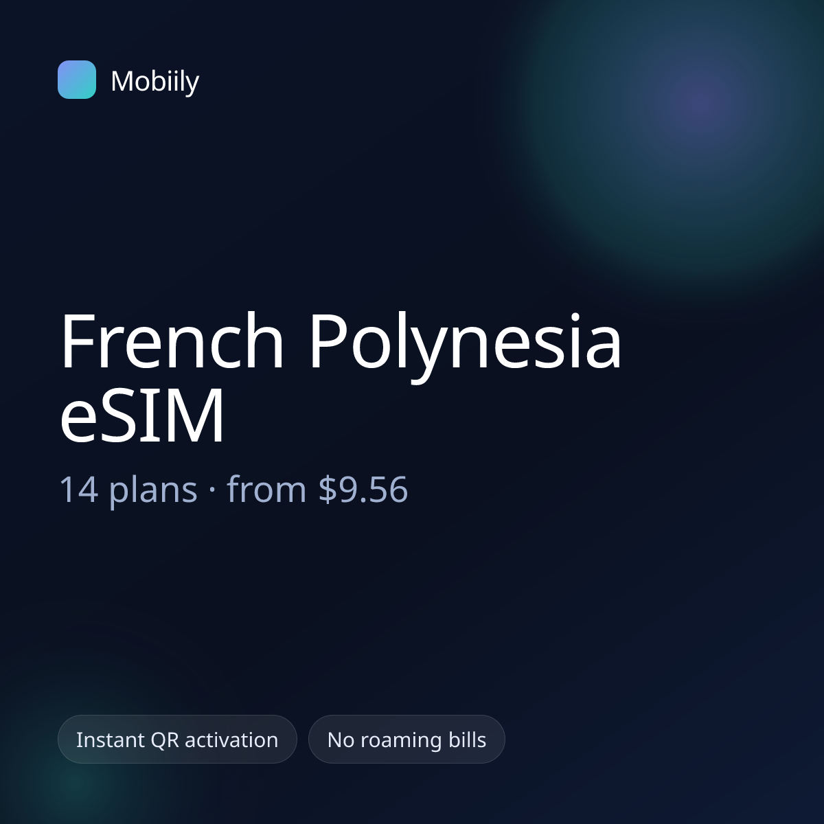 Mobiily French Polynesia eSIM data plans