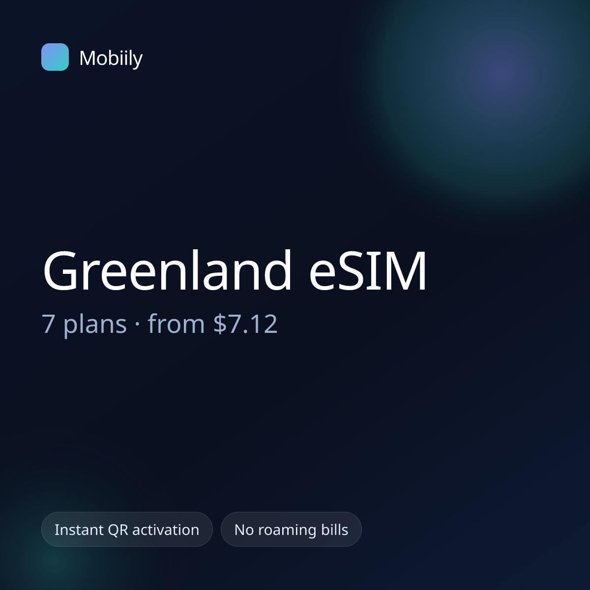 Mobiily Greenland eSIM data plans