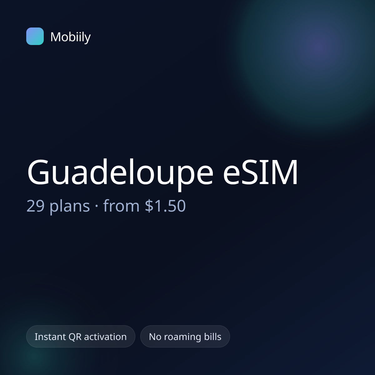 Mobiily Guadeloupe eSIM data plans