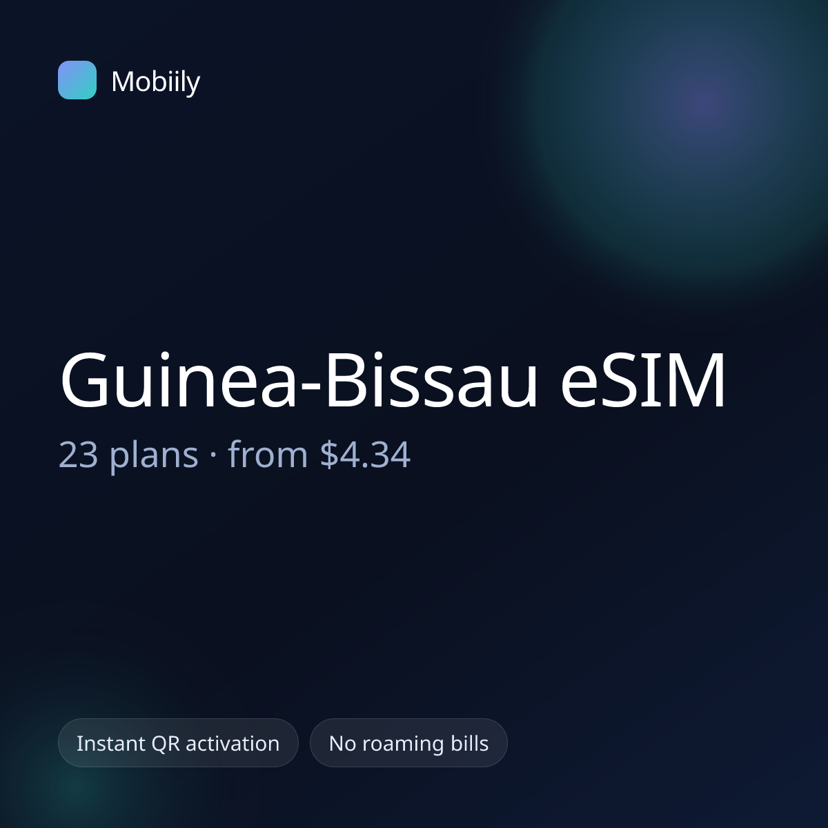 Mobiily Guinea-Bissau eSIM data plans