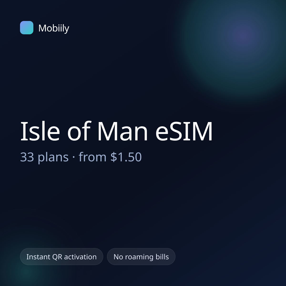 Mobiily Isle of Man eSIM data plans