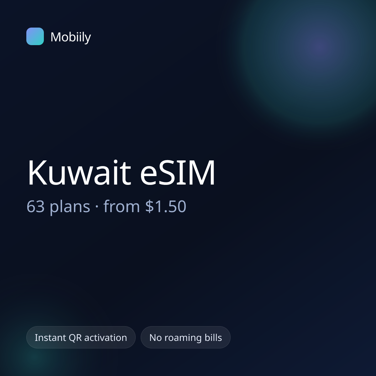 Mobiily Kuwait eSIM data plans