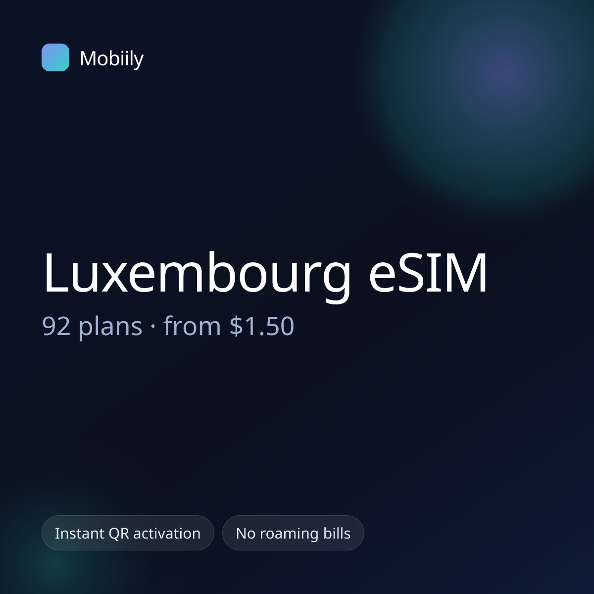 Mobiily Luxembourg eSIM data plans
