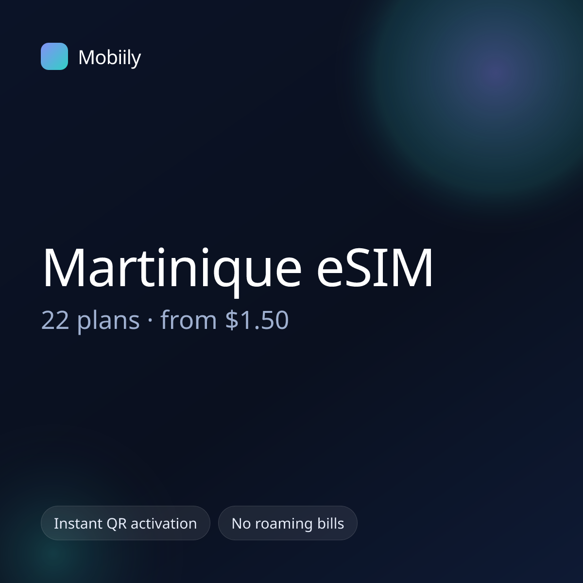 Mobiily Martinique eSIM data plans