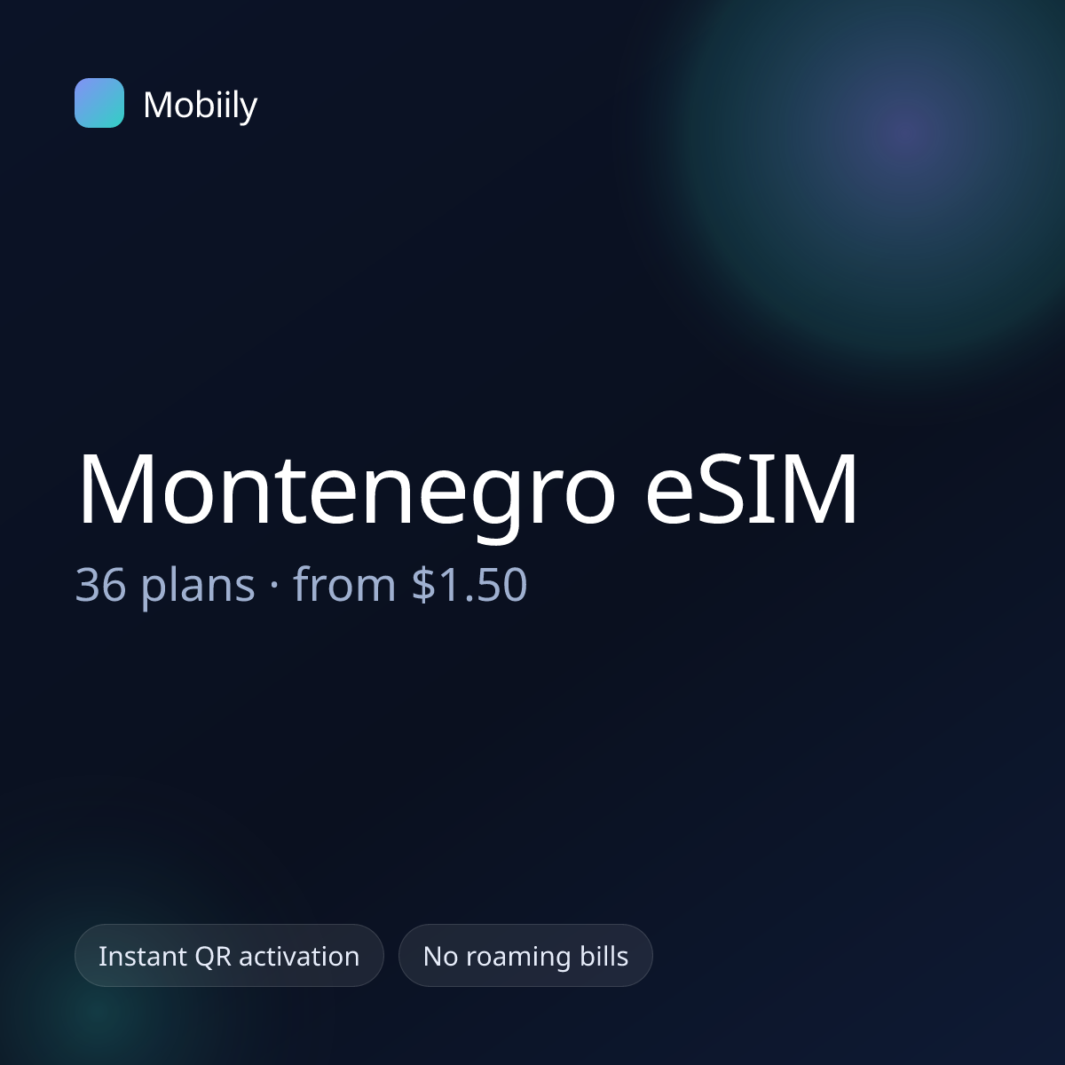 Mobiily Montenegro eSIM data plans