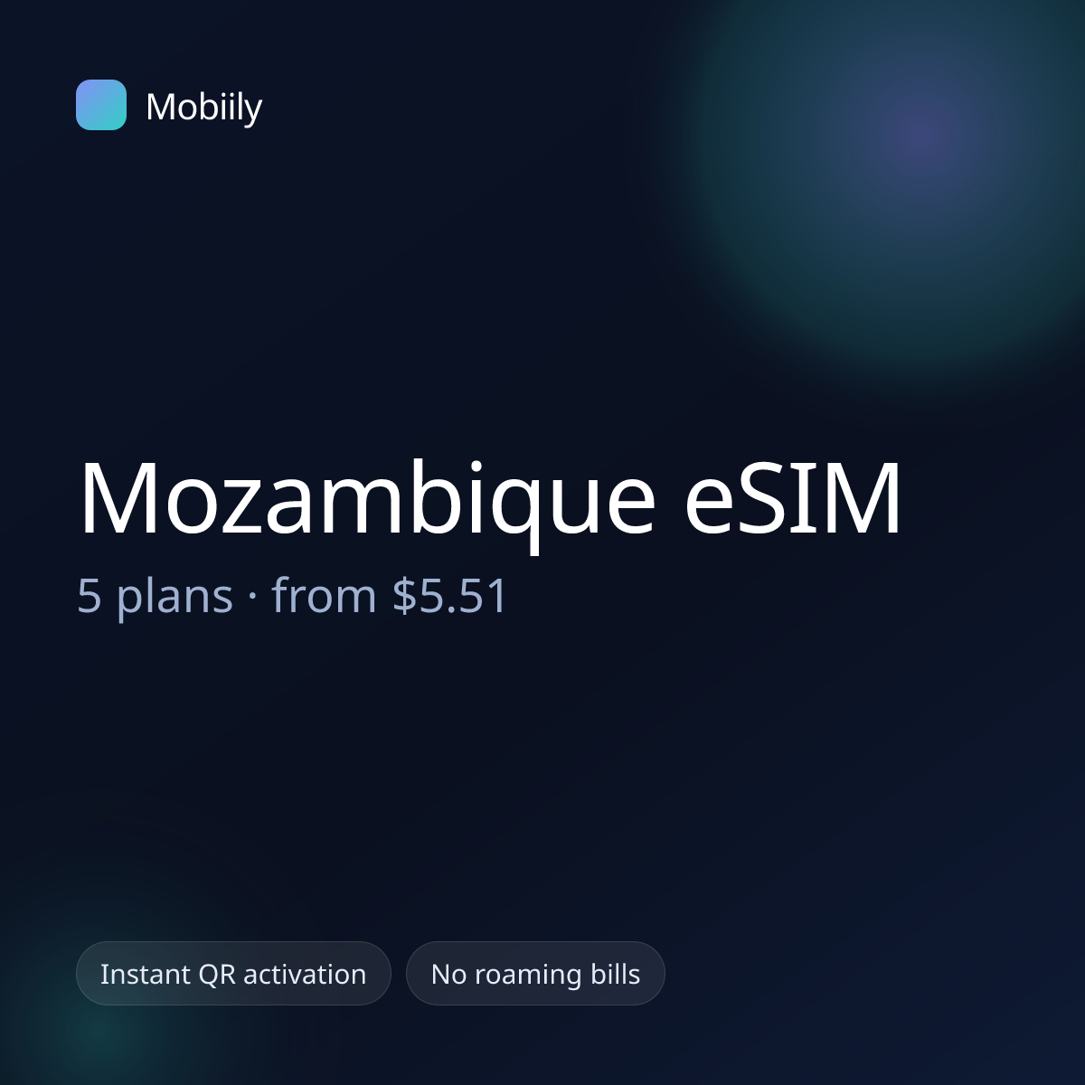 Mobiily Mozambique eSIM data plans