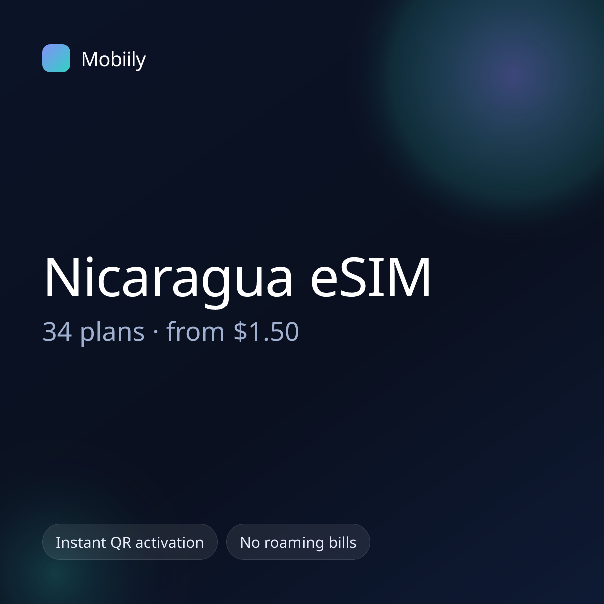 Mobiily Nicaragua eSIM data plans