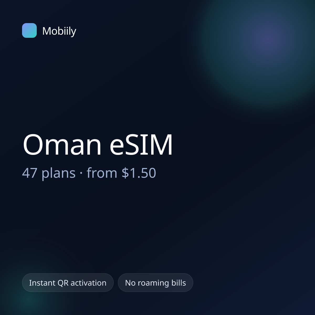 Mobiily Oman eSIM data plans