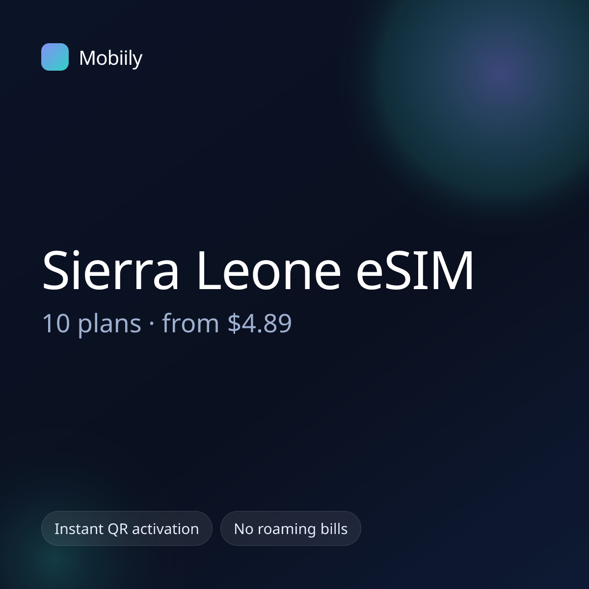 Mobiily Sierra Leone eSIM data plans