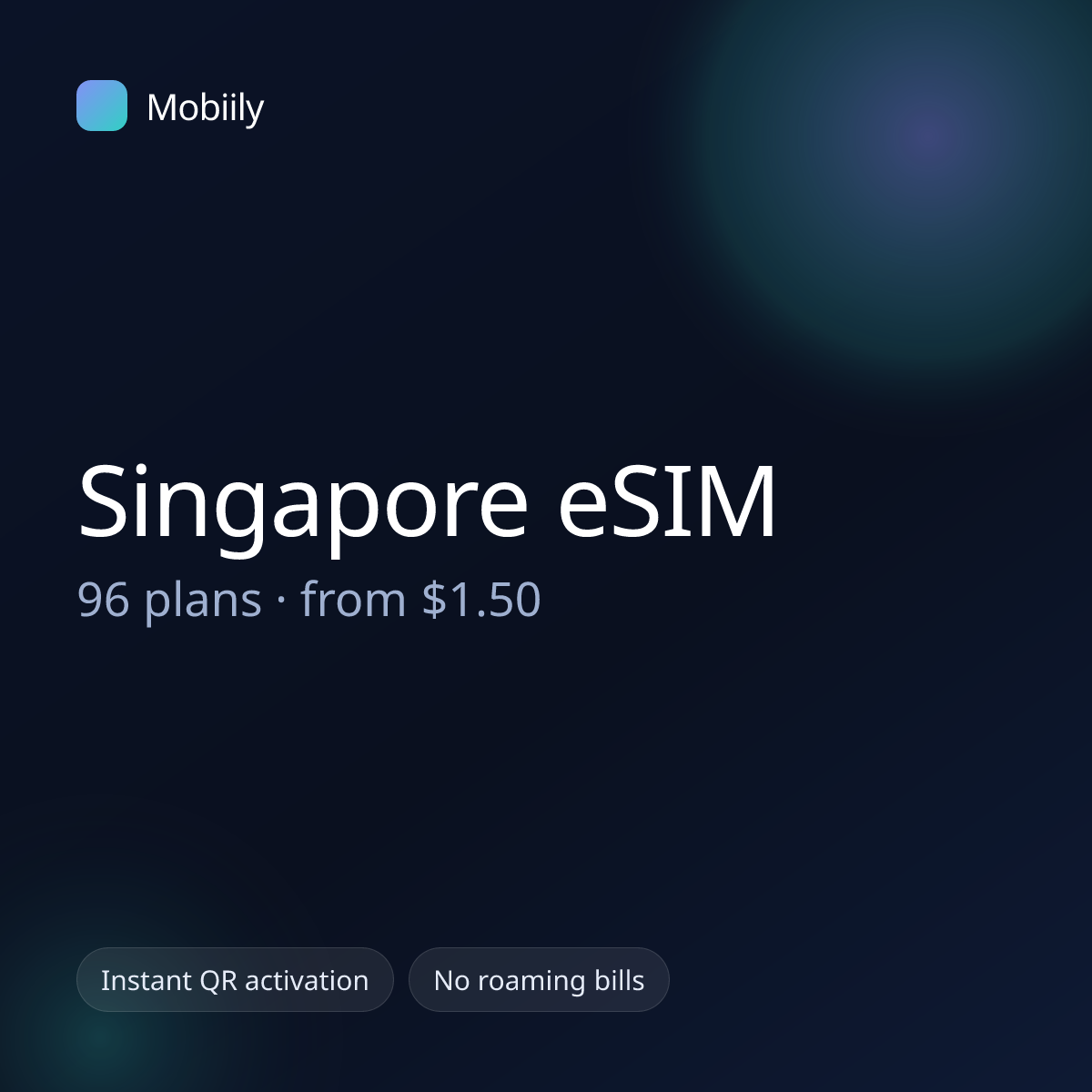 Mobiily Singapore eSIM data plans