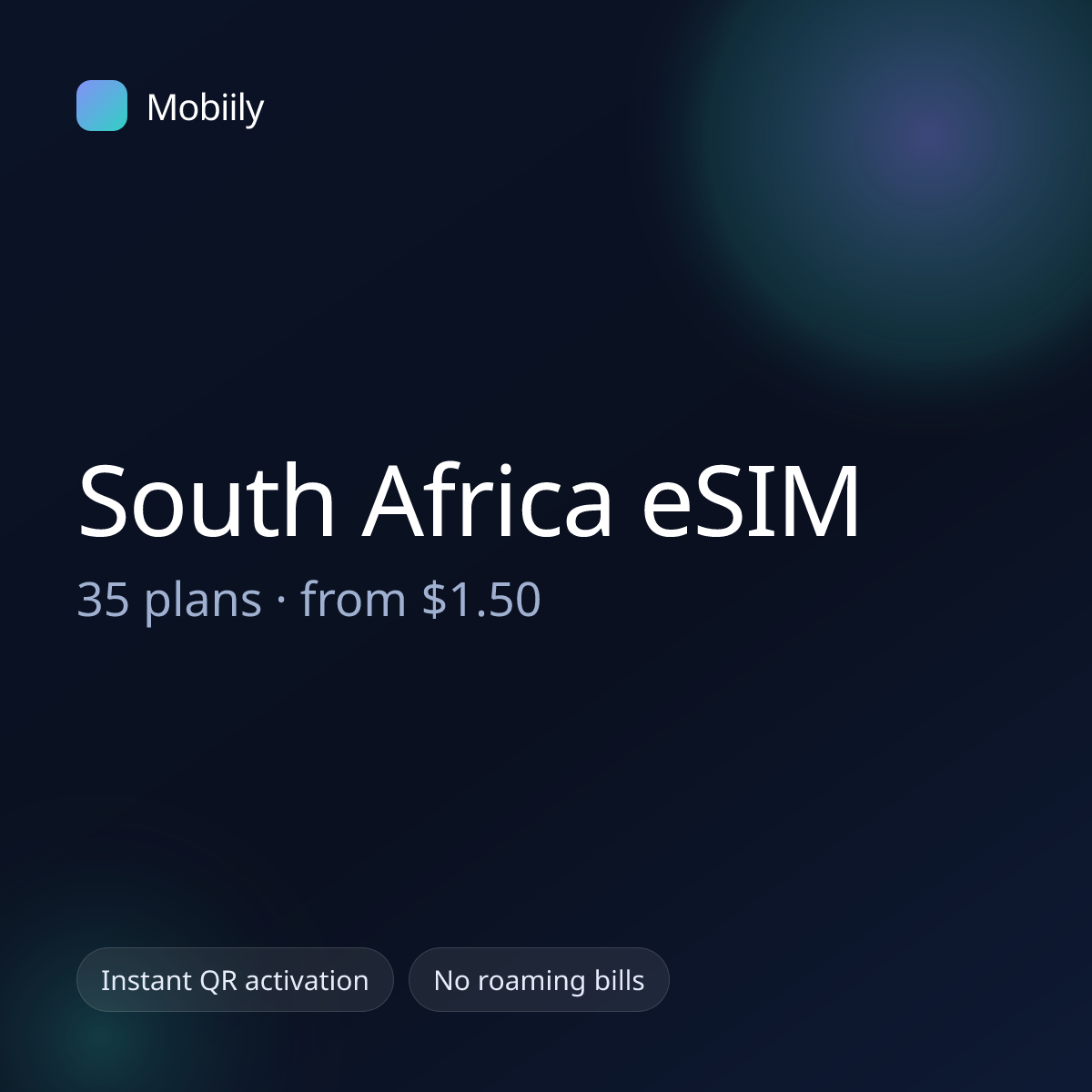 Mobiily South Africa eSIM data plans