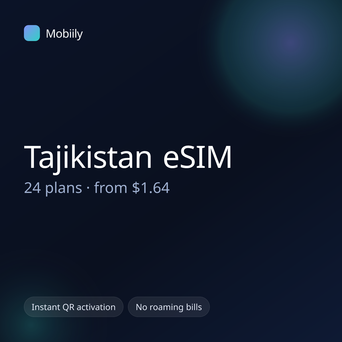 Mobiily Tajikistan eSIM data plans