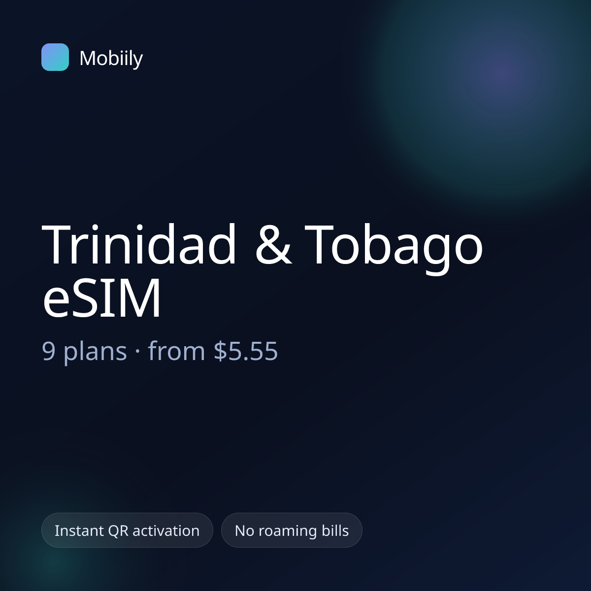Mobiily Trinidad & Tobago eSIM data plans