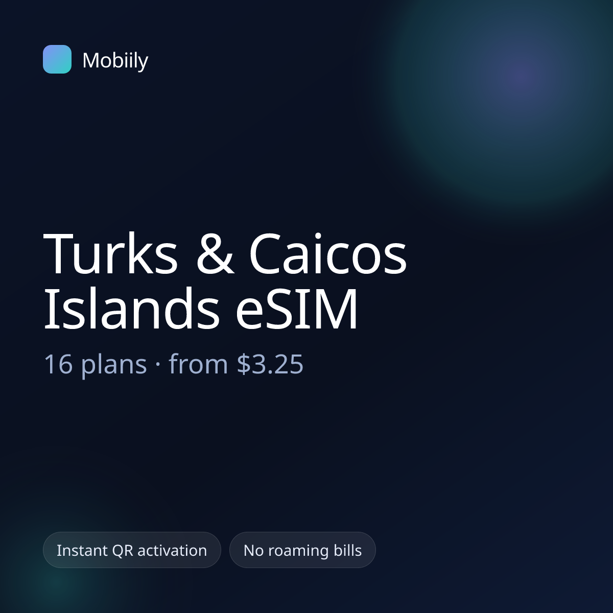 Mobiily Turks & Caicos Islands eSIM data plans