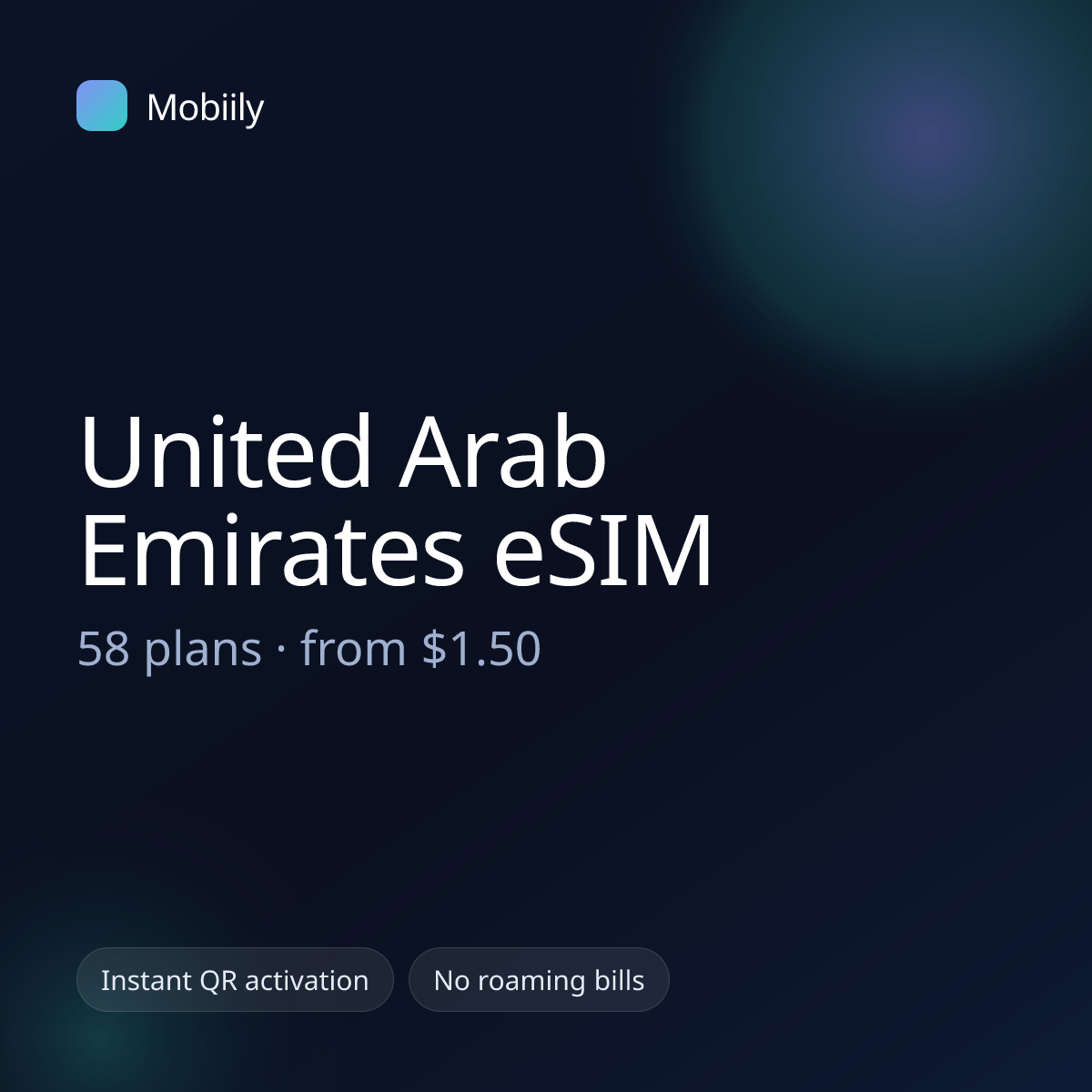 Mobiily United Arab Emirates eSIM data plans