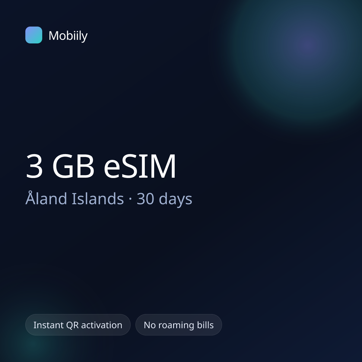 3 GB eSIM for Åland Islands — 30 days, Mobiily