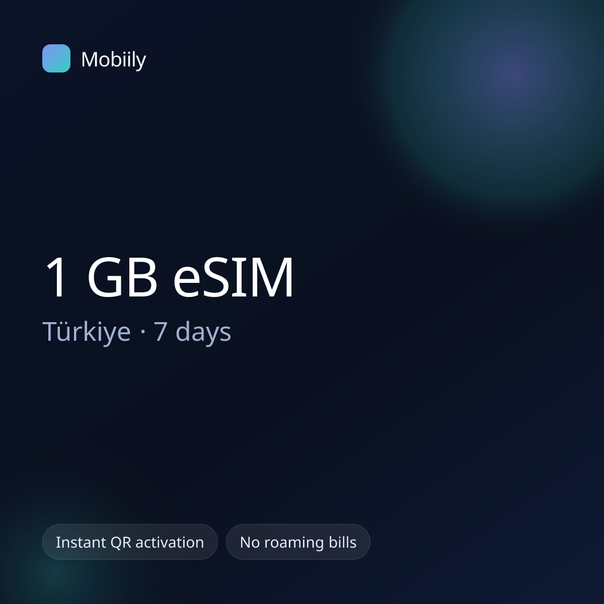 1 GB eSIM for Türkiye — 7 days, Mobiily