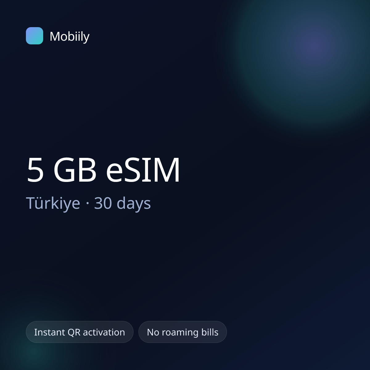 5 GB eSIM for Türkiye — 30 days, Mobiily