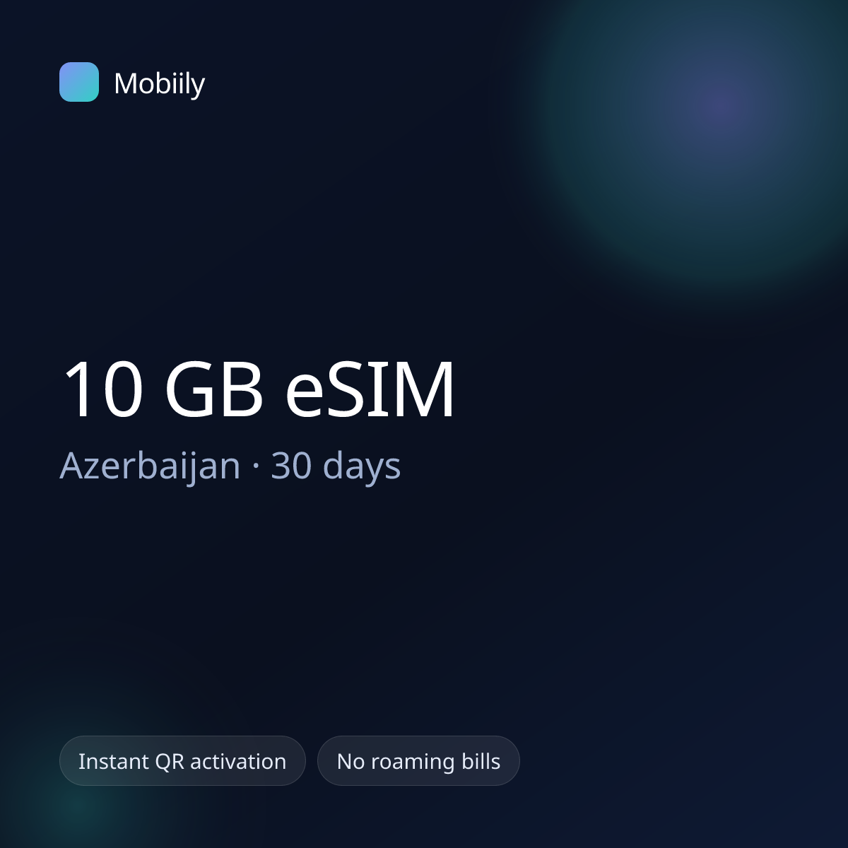 10 GB eSIM for Azerbaijan — 30 days, Mobiily