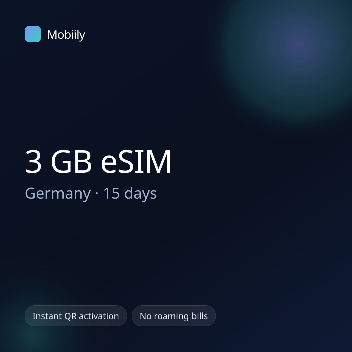 3 GB eSIM for Germany — 15 days, Mobiily