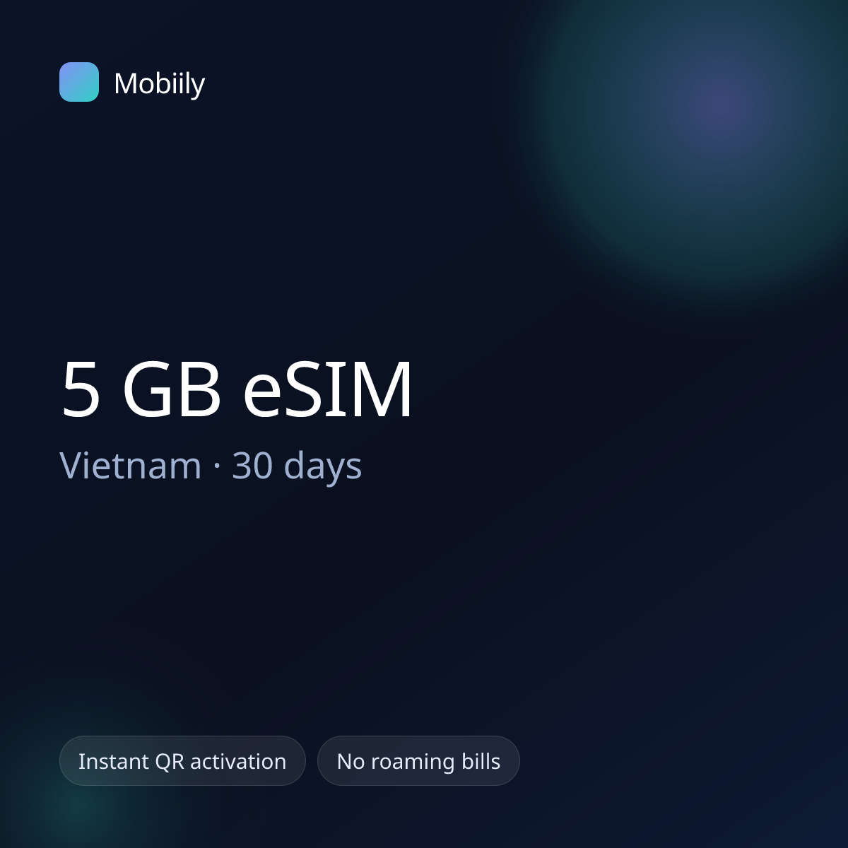 5 GB eSIM for Vietnam — 30 days, Mobiily
