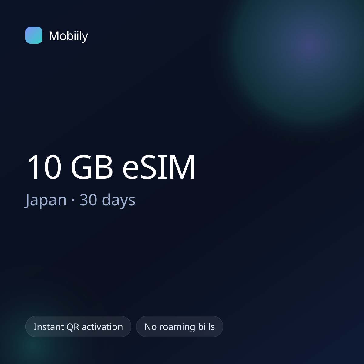 10 GB eSIM for Japan — 30 days, Mobiily