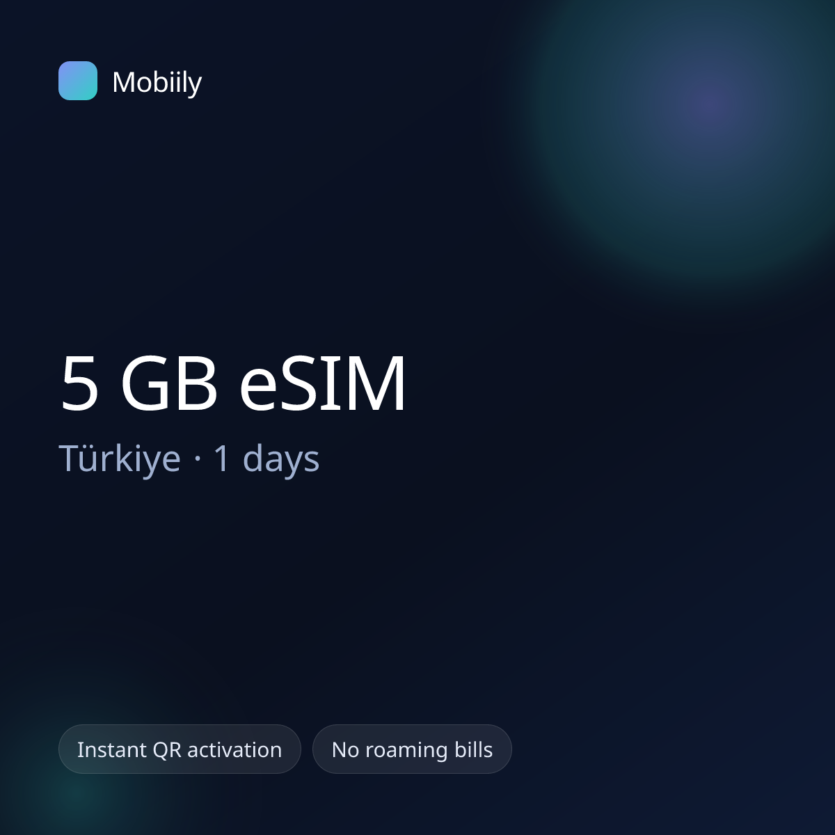5 GB eSIM for Türkiye — 1 days, Mobiily