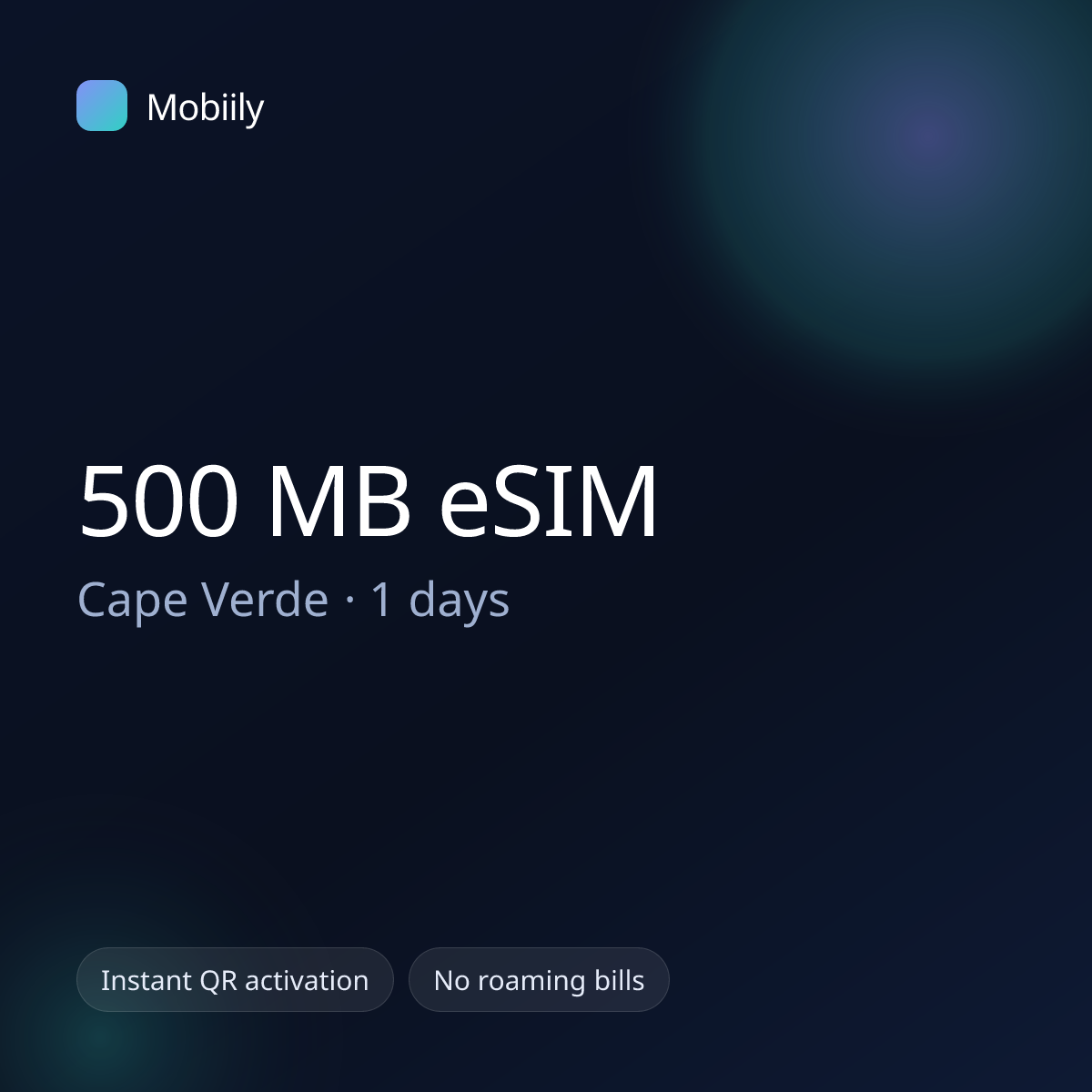 500 MB eSIM for Cape Verde — 1 days, Mobiily