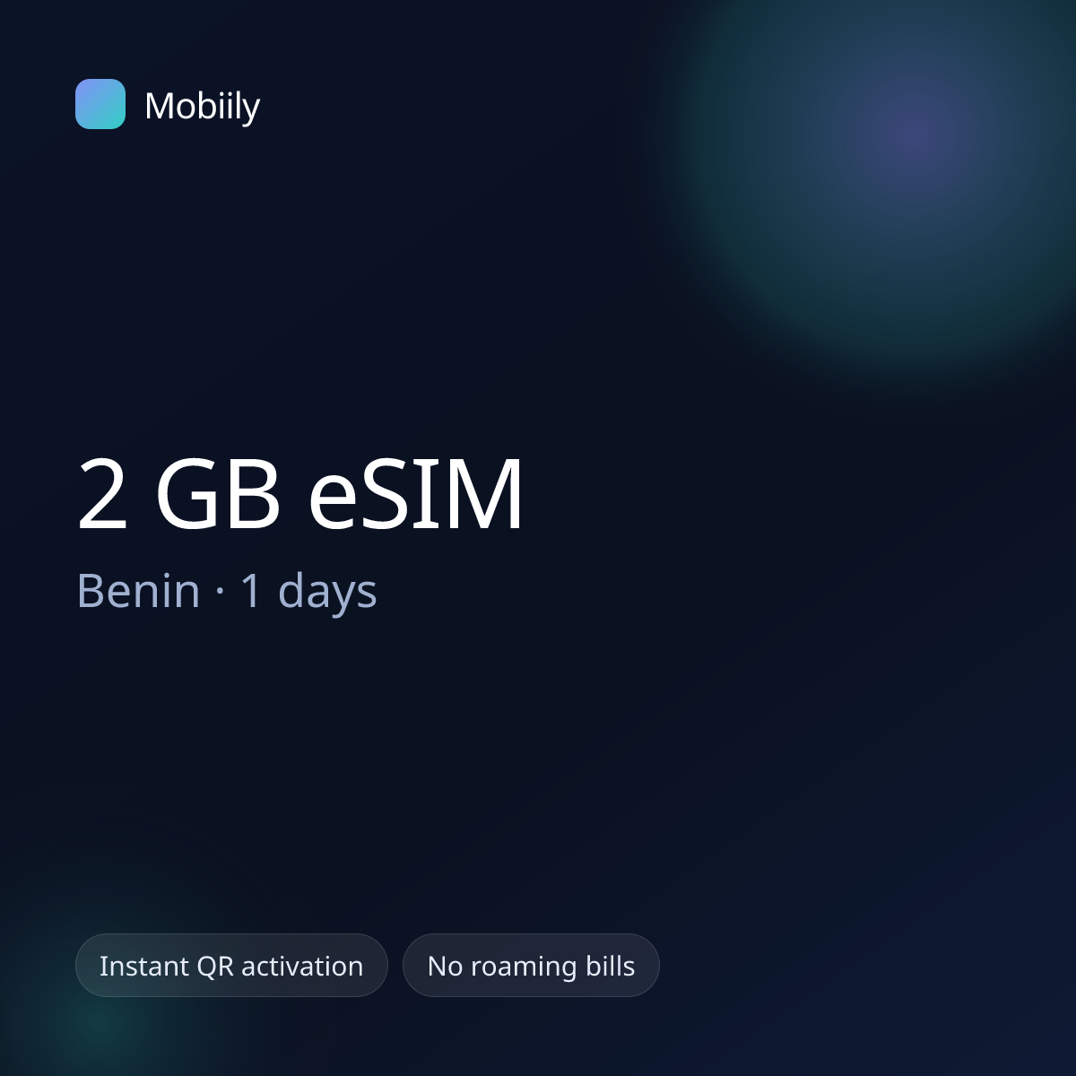 2 GB eSIM for Benin — 1 days, Mobiily